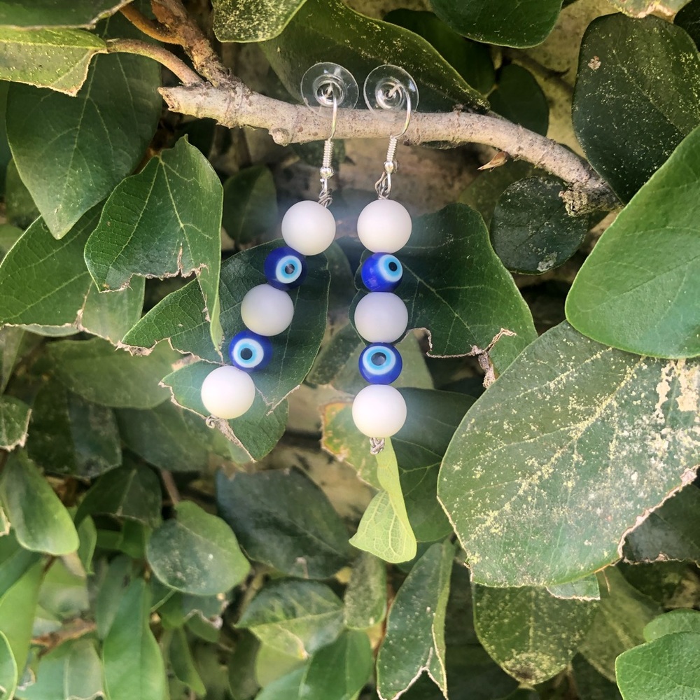 Evil eye earrings